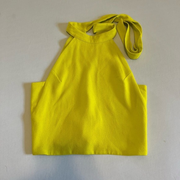 J.O.A.  Los Angeles Yellow halter tank top M - Picture 1 of 10